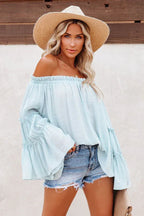 Women's Bamboo Flare Sleeve Top - View 7 | WEUXS
