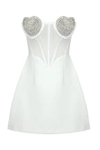 Crystal Heart Mini Dress - View 21 | WEUXS