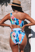 Asymmetric Cutout Belted One Piece Swimsuit | Dress In Beauty