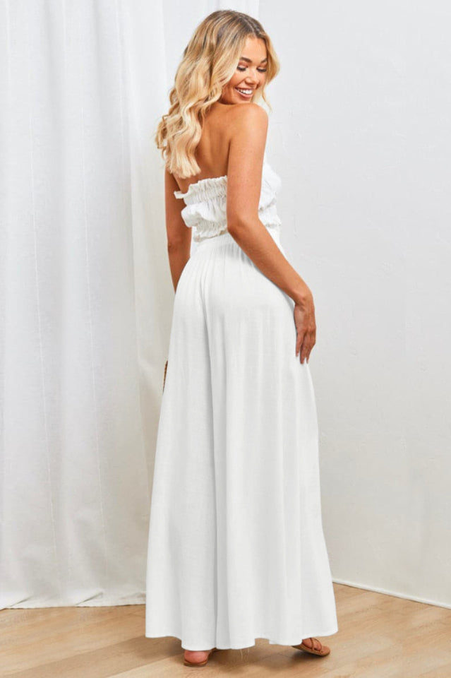 Basic High Waisted Flare Trousers | Dress In Beauty