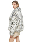 Aspen Snow Leopard Plush Faux Fur Jacket - WEUXS
