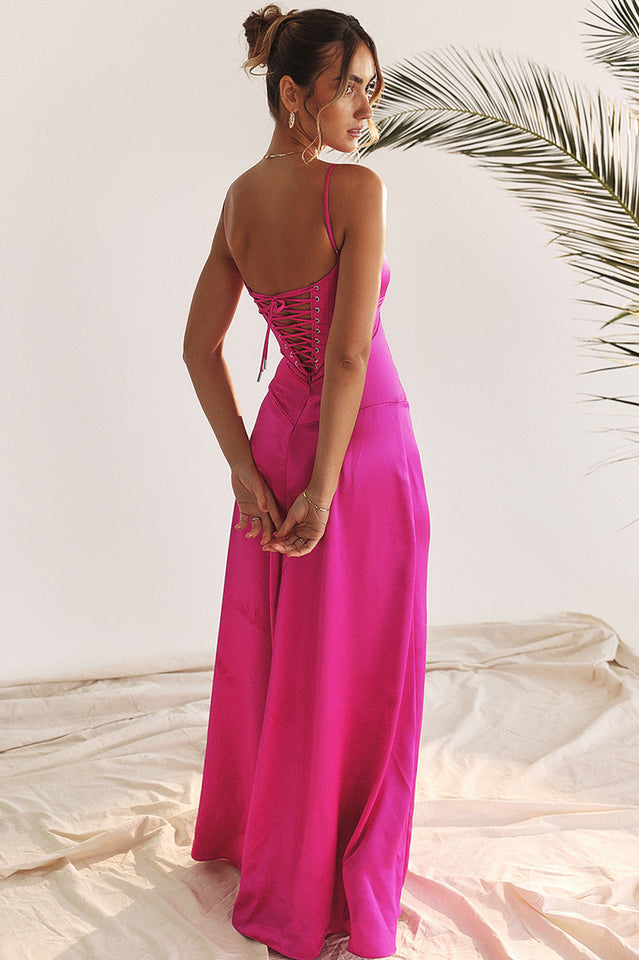 Anabella Black Lace Up Maxi Dress | Dress In Beauty