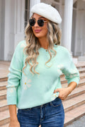 Round Neck Long Sleeve Sweater | Dress In Beauty