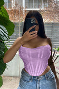 Mesh Boned Corset Top - Dress In Beauty