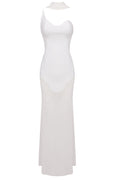 White Strapless Scarf Maxi Dress | Dress In Beauty