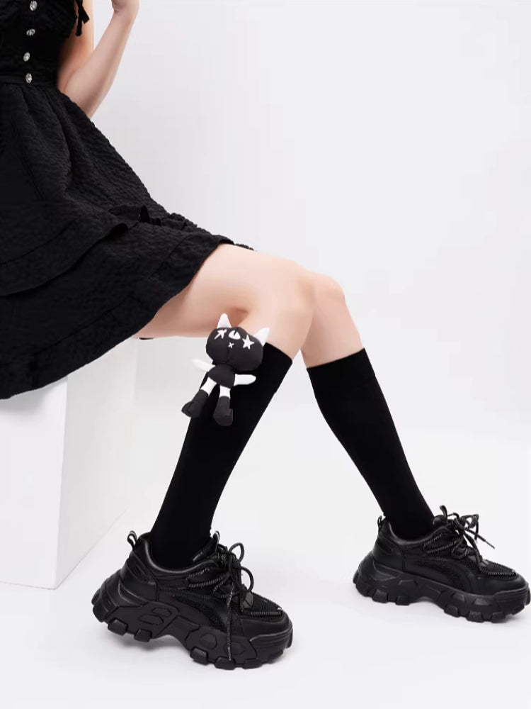 Novelty cat crew socks with plush toy embellishment - View 6 | WEUXS