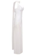 White Strapless Scarf Maxi Dress | Dress In Beauty