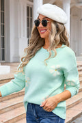 Round Neck Long Sleeve Sweater | Dress In Beauty