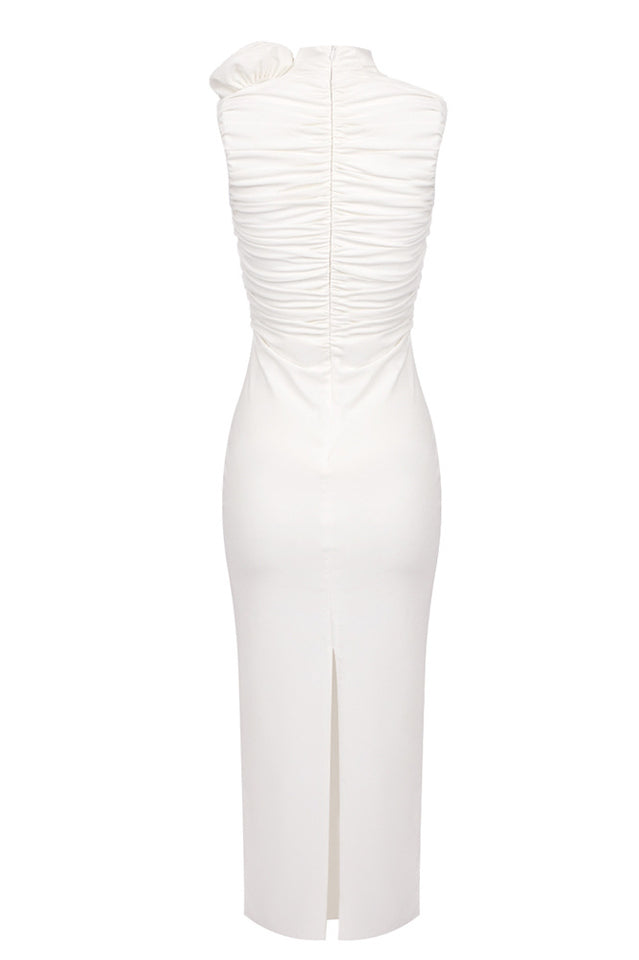 Flower Detail Ruched Midi Dress | Dress In Beauty