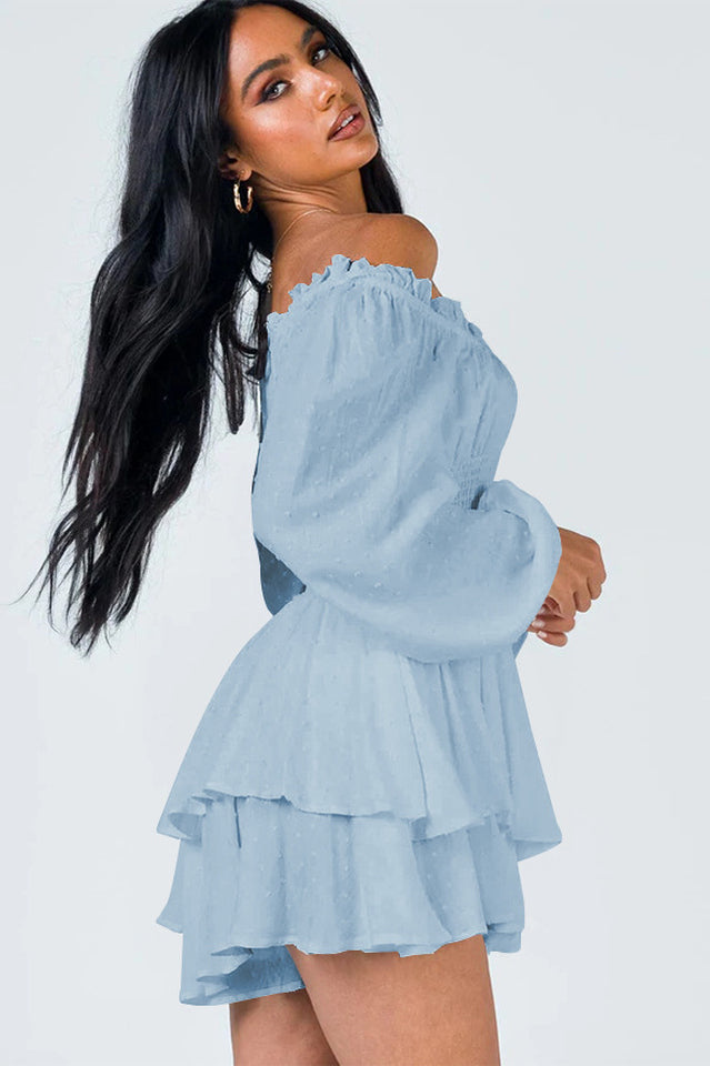 Tiered Swing Skater Romper | Dress In Beauty