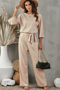 Belted Three-Quarter Sleeve Jumpsuit | Dress In Beauty