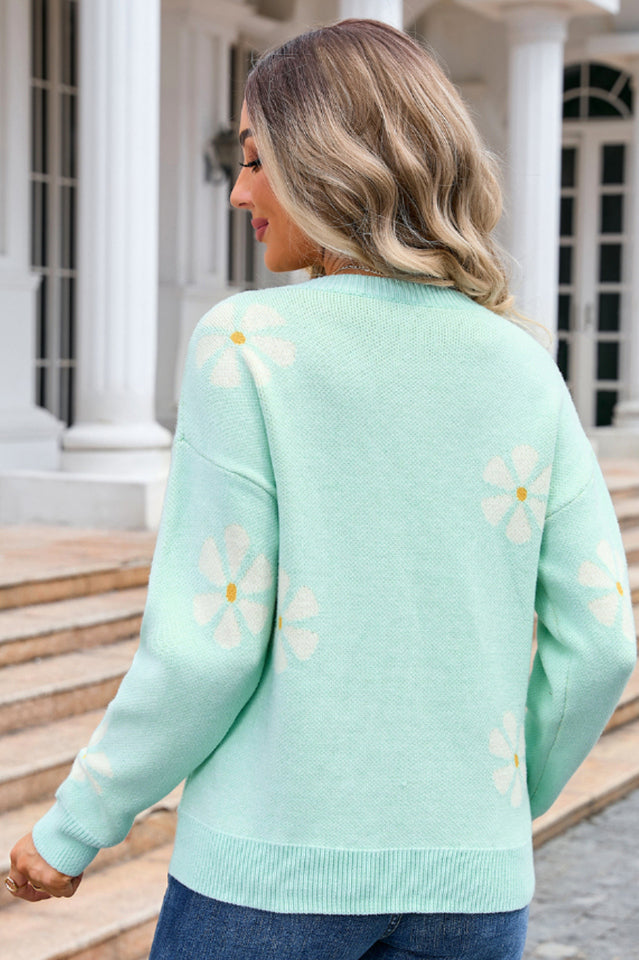 Round Neck Long Sleeve Sweater | Dress In Beauty