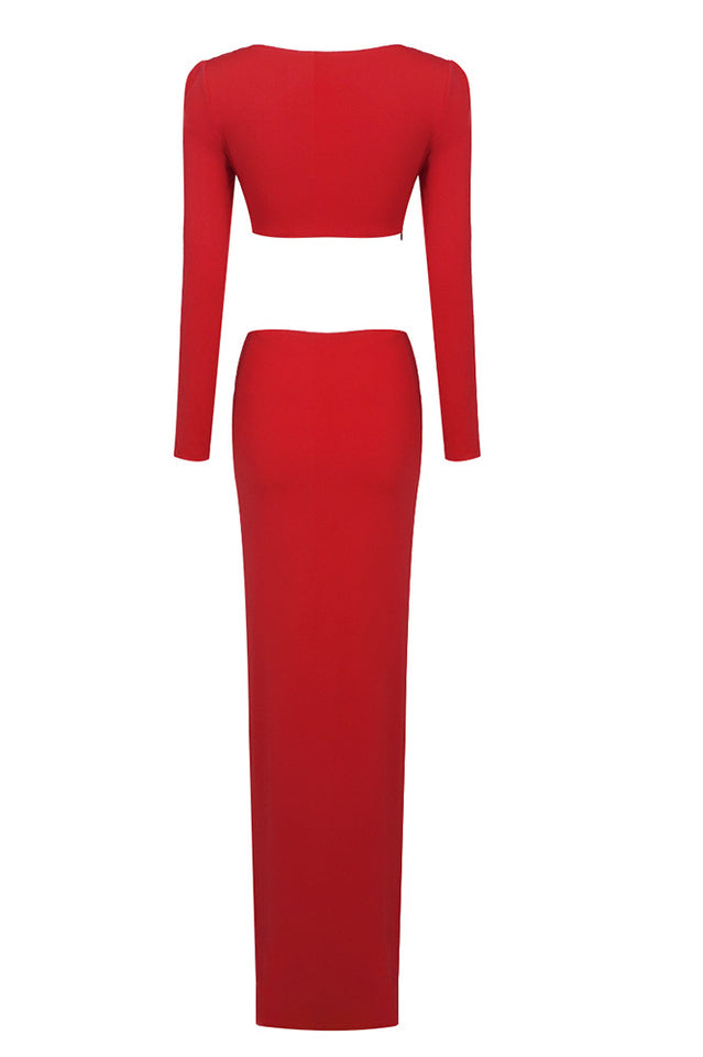 Rose High Split Maxi Dress | Dress In Beauty