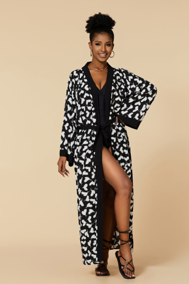 Print Belted Kimono Dress | Dress In Beauty