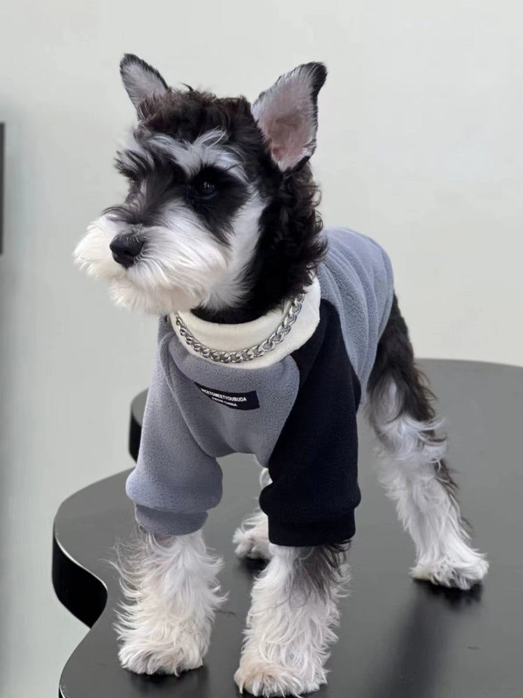 Colorblock dog fleece pullover - View 6 | WEUXS