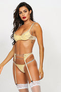 Chain Bra & Underwear Garter Belt Set - Dress In Beauty