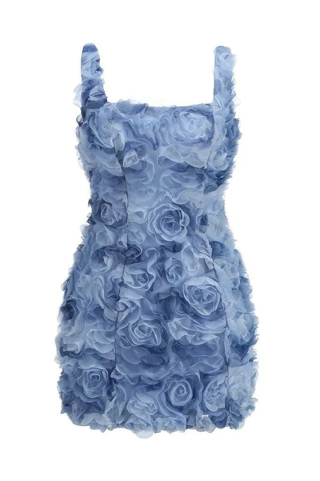 3D floral mini dress - View 11 | WEUXS