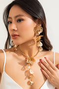 Floral Tassel Earrings & Necklace Set | Dress In Beauty