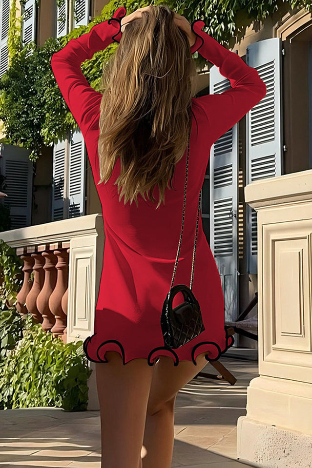 Tight Skirt With Ruffles Mini Dress | Dress In Beauty