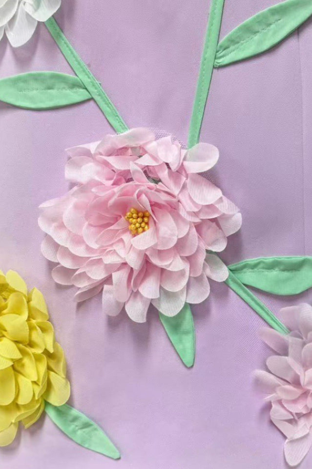 Sibyl Floral Applique Sleeveless Mini Dress | Dress In Beauty