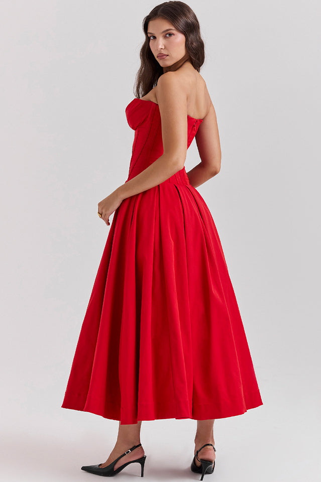 Lady Black Strapless Midi Dress | Dress In Beauty