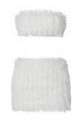 White Fur Skirt Set | Dress In Beauty