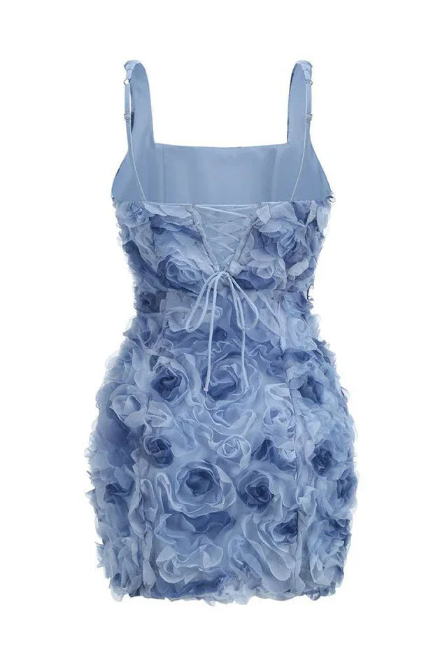 3D floral mini dress - View 12 | WEUXS