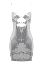 Draped Bra Mini Dress With Double Metal Ring - WEUXS