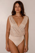 Evening Of Wonder Sequin Cowl Back Bodysuit | Dress In Beauty