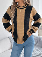 Vertical stripe knit sweater - View 20 | WEUXS