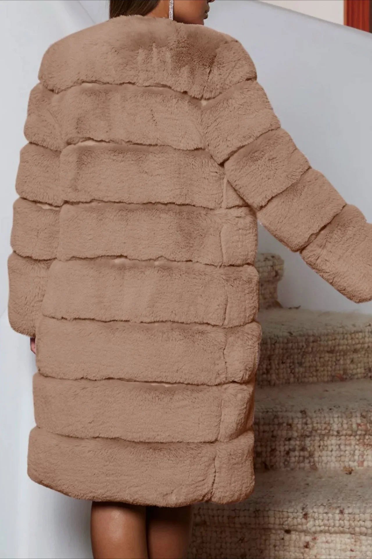 Tiered Faux Fur Coat - View 11 | WEUXS