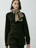 Contrast trim knit scarf - View 10 | WEUXS