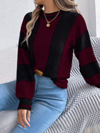 Vertical stripe knit sweater - View 7 | WEUXS