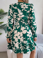 Floral Tie-Front Mini Dress - View 10 | WEUXS