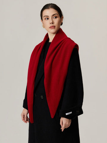 100% Pure Wool Knit Triangle Scarf