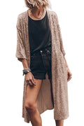 Sequin Open Front Duster Cardigan | Dress In Beauty