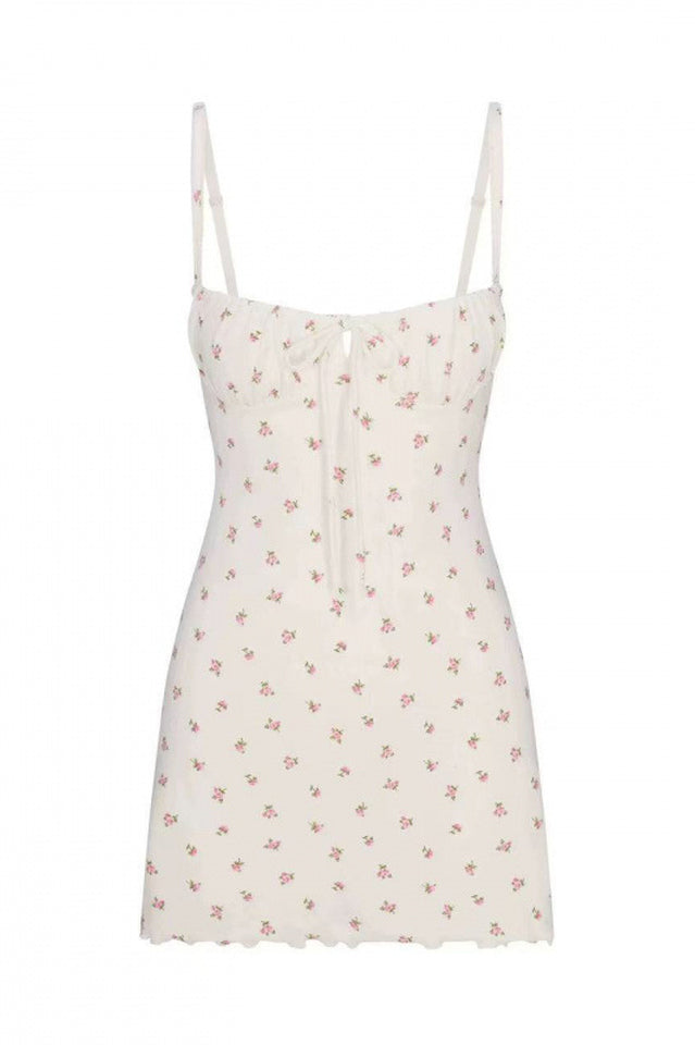 SKIMS Logo Pointelle Mini Dress | Dress In Beauty