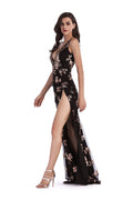 Backless Maxi Sequin Dress - Dress In Beauty