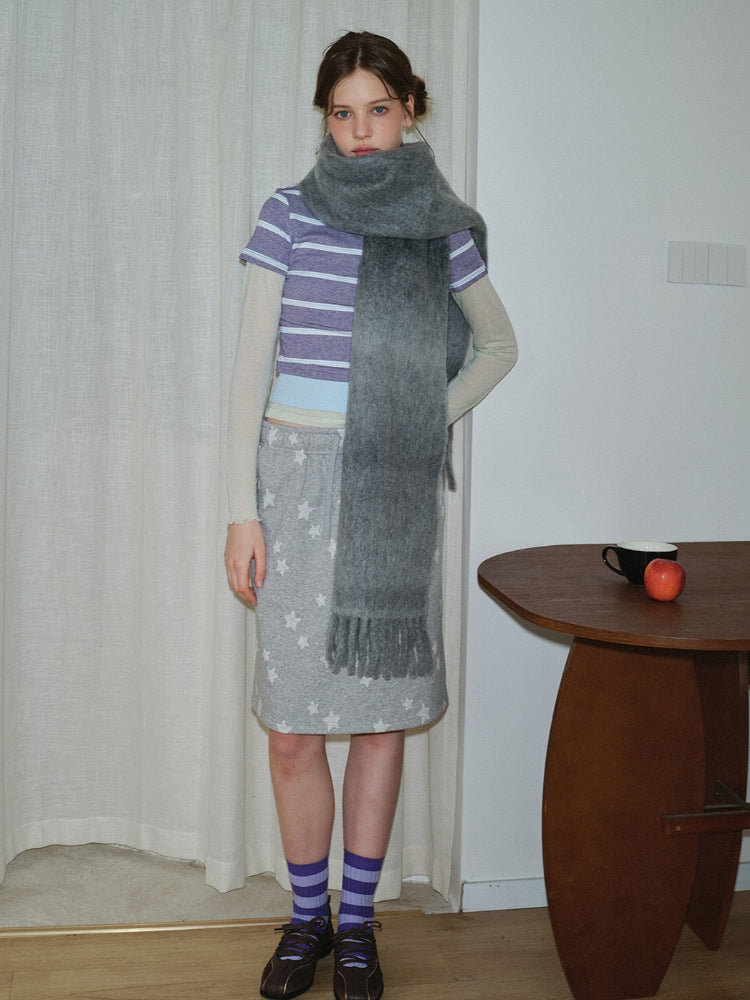 Gradient Wool Blend Scarf - View 15 | WEUXS