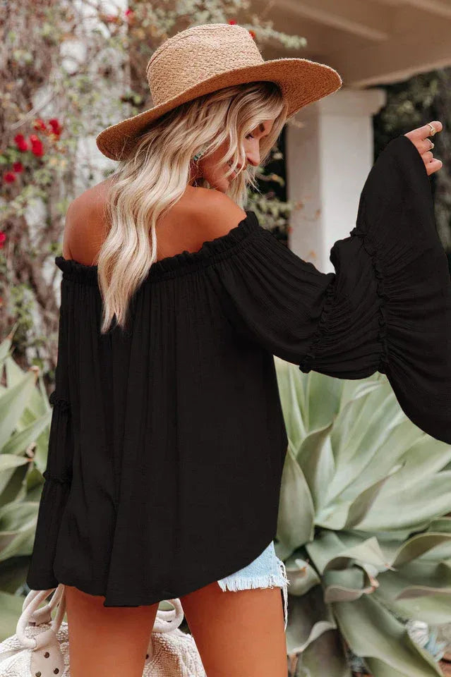 Women's Bamboo Flare Sleeve Top - View 15 | WEUXS