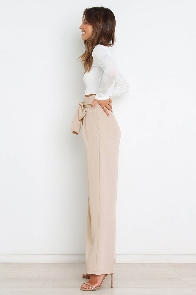 All-Matching Belted Wide-Leg Trouser | Dress In Beauty