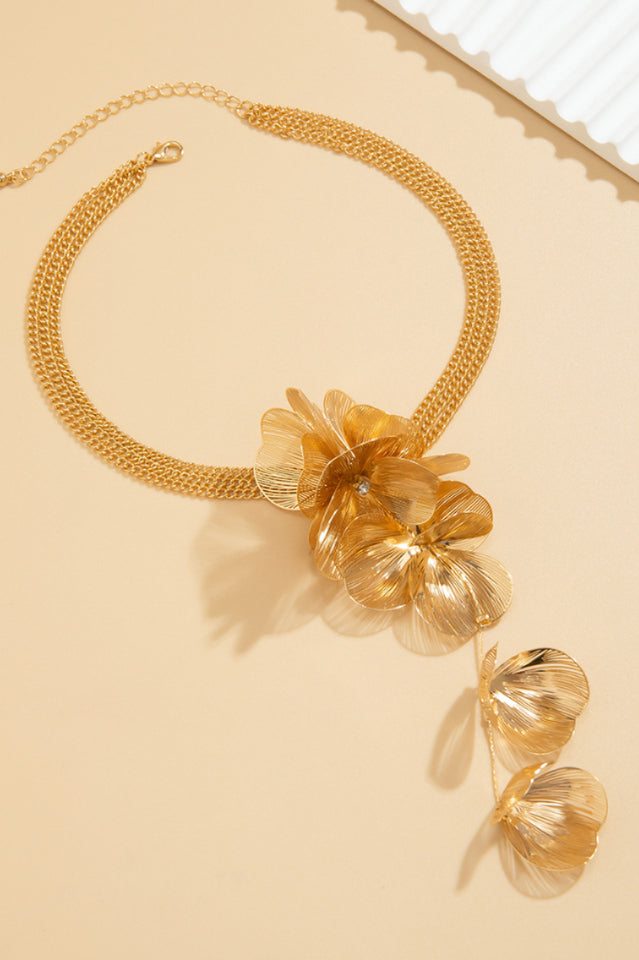 Floral Tassel Earrings & Necklace Set | Dress In Beauty