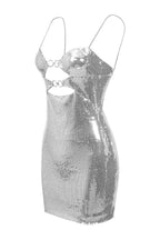 Draped Bra Mini Dress With Double Metal Ring - WEUXS