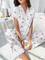 Ribbed Cherry Pajama Set - View 19 | WEUXS