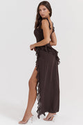 Ariel Cherry Pleated Maxi Dress | Dress In Beauty