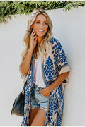 Seaside Resort Cardigan Printed Pompom Kimono | Dress In Beauty