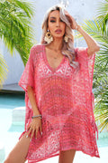Side Slit Plunge Openwork Cover-Up | Dress In Beauty