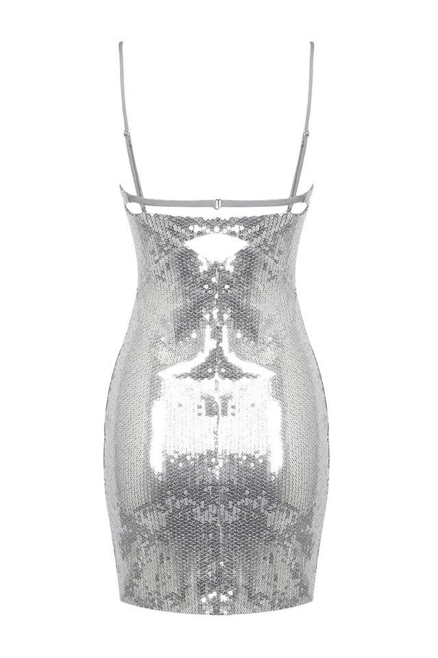 Draped Bra Mini Dress With Double Metal Ring | Dress In Beauty