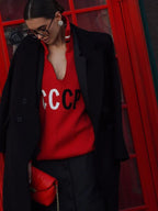 Retro Red CCCP Varsity Sweater - View 6 | WEUXS