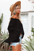 Women's Bamboo Flare Sleeve Top - View 14 | WEUXS
